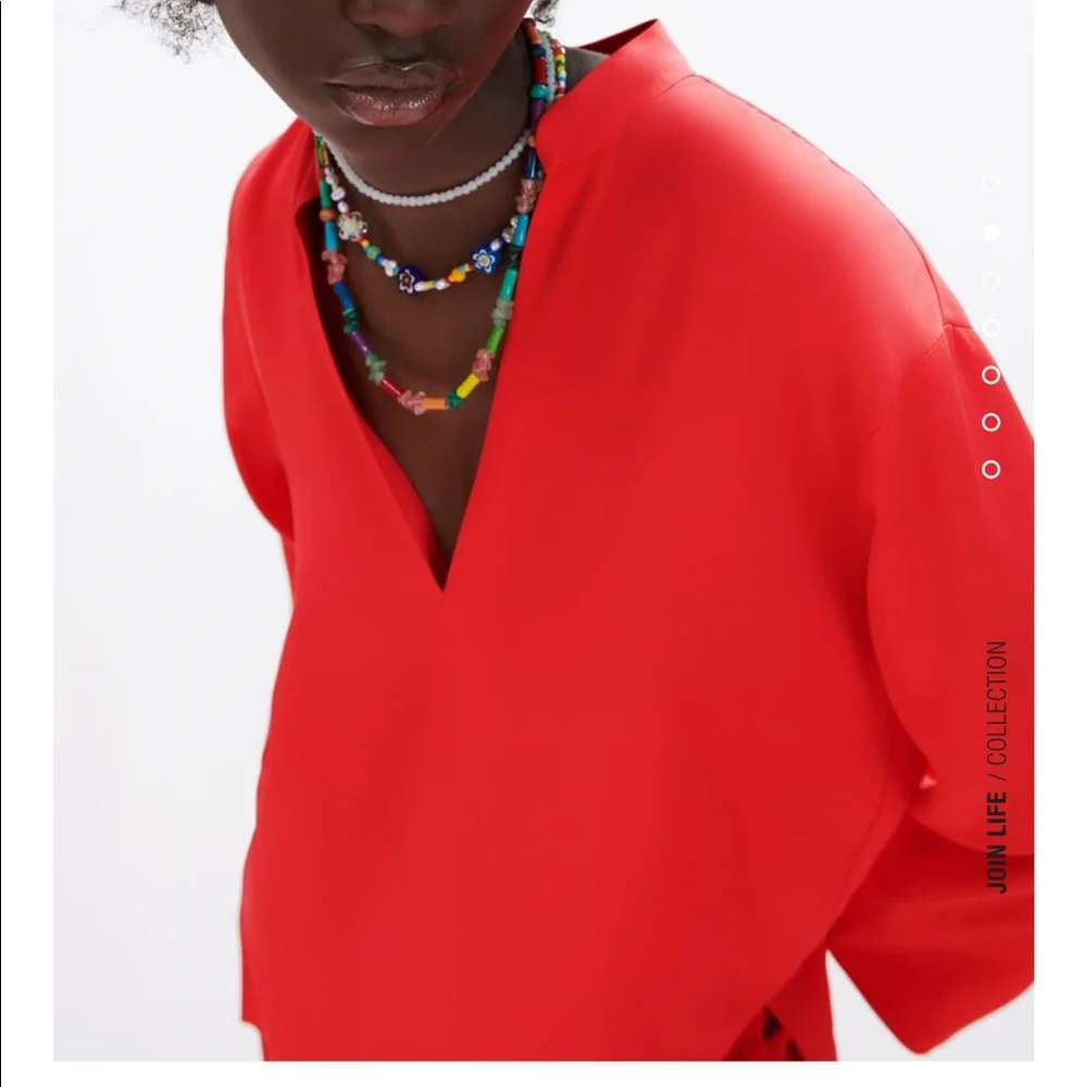 Zara flowy slit blouse bloggers fav - Picture 4 of 11